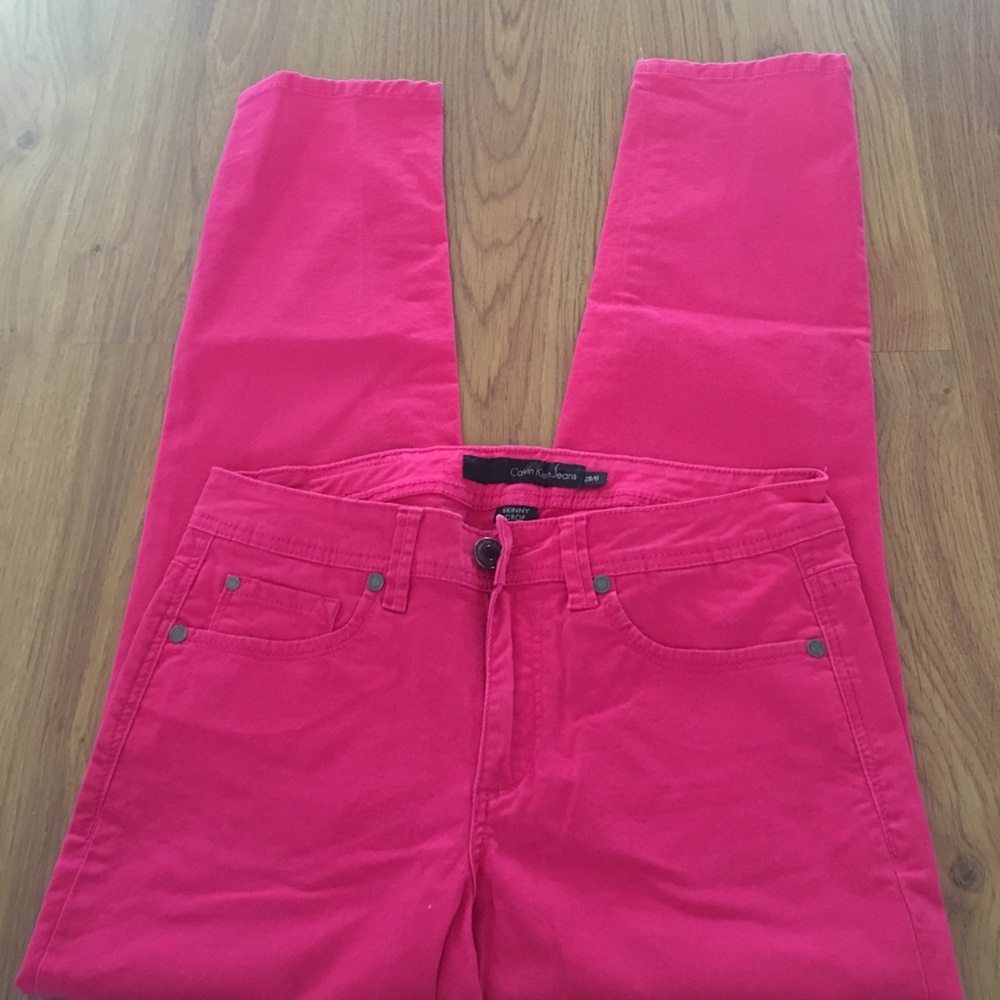 Pink and yellow Ralph Lauren jeans